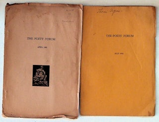 Item #10114 The Poets' Forum (2 ISSUES). Unknown