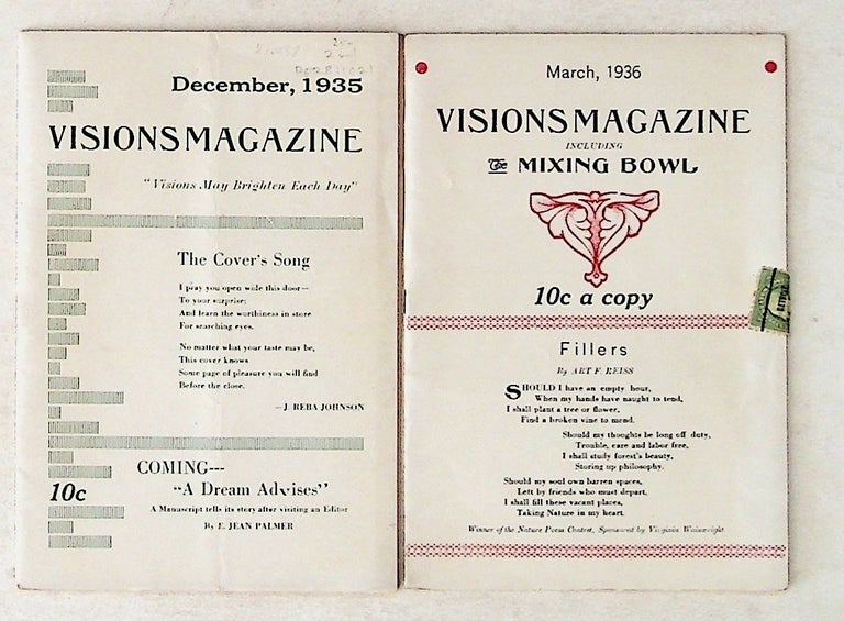 Item #10238 Visions Magazine (2 ISSUES). Unknown.
