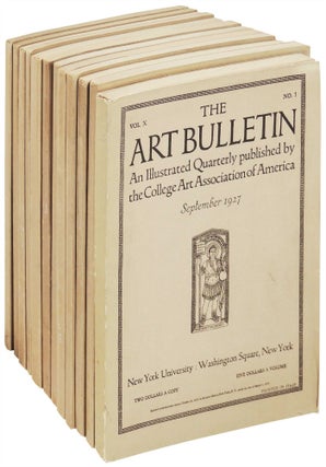 Item #10679 The Art Bulletin: 12 issues from 1924 - 1931. John Shapley
