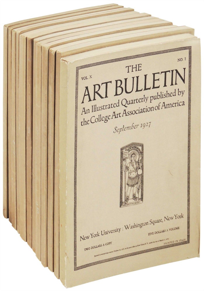 Item #10679 The Art Bulletin: 12 issues from 1924 - 1931. John Shapley.