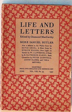 Item #11240 Life and Letters: June, 1932. Desmond MacCarthy