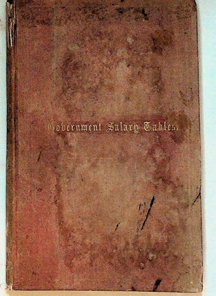 Item #12034 Government Salary Tables Adopted by the Comptrolling Officers of the Treasury...