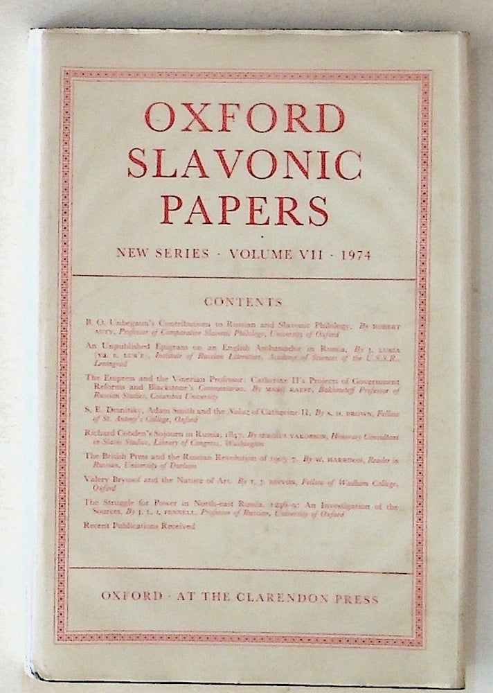Item #12340 Oxford Slavonic Papers: New Series, Volume VII. Robert Auty, J. L. I. Fennell.