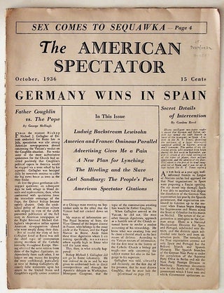 Item #12597 The American Spectator: October, 1936. Unknown