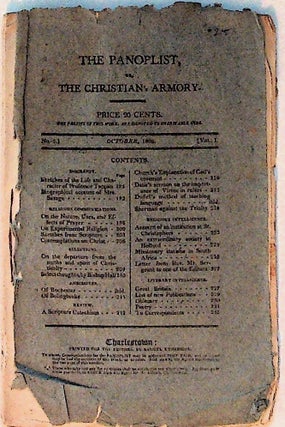 Item #12669 The Panoplist, or, the Christian Armory (October, 1805). Unknown