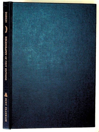 Item #15208 A Bibliography of the First Editions of Published and Privately Printed Books and...