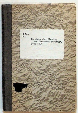 Item #15314 Mediterranean Strategy. 1939 - 1945. Field-Marshal the Lord Harding