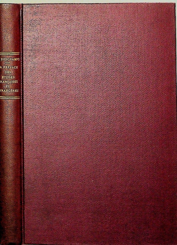 Item #19516 La Preface Des Etudes Francaises et Etrangeres. Un Manifeste Du Romantisme. D'Emile Deschamps.