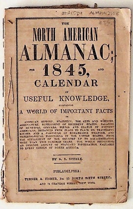 Item #20589 The North American Almanac for 1845, and Calendar of Useful Knowledge, Containing a...