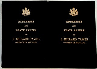 Item #20706 Messages, Addresses, and Public Papers of J. Millard Tawes, Governor of Maryland...