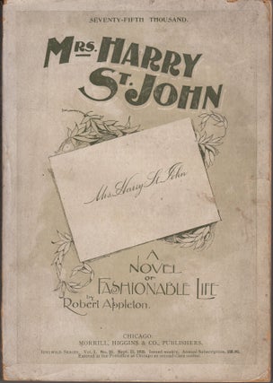 Item #20977 Mrs. Harry St. John. A Novel of Fashionable Life. Robert Appleton