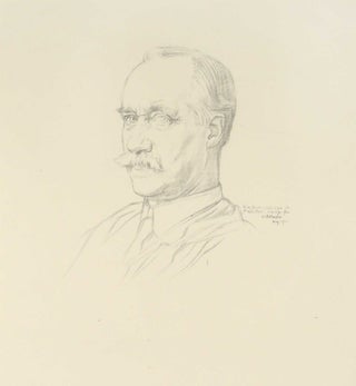 Item #21395 Portrait of Sir Frank Short (lithograph). William Rothenstein