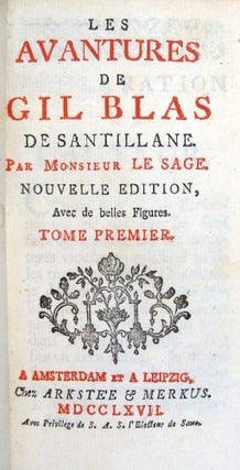 Les Avantaures de Gil Blas de Santillane. 4 Volumes