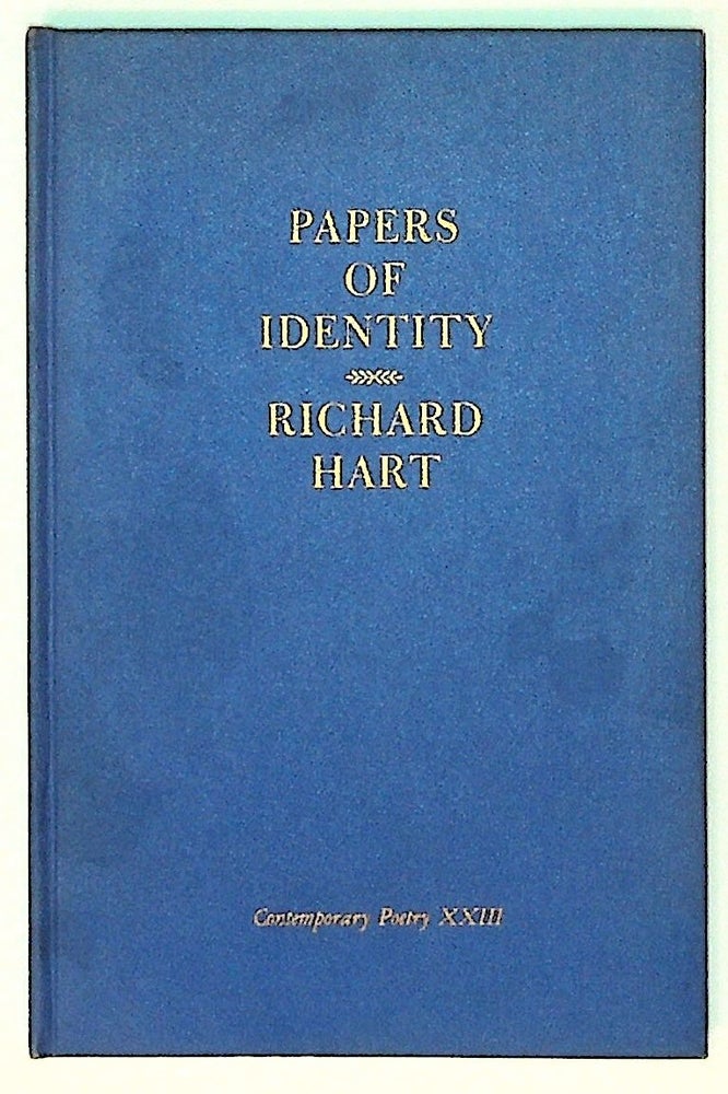 Item #2153 Papers of Identity - Contemporary Poetry XXIII. Richard Hart.