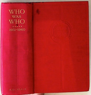 Item #21886 Who Was Who. Volume V. A Companion to Who's Who Containing the Biographies of Those...