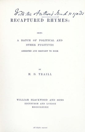 Recaptured Rhymes: Being A Batch of Political and Other Fugitives Arrested and Brought to Book