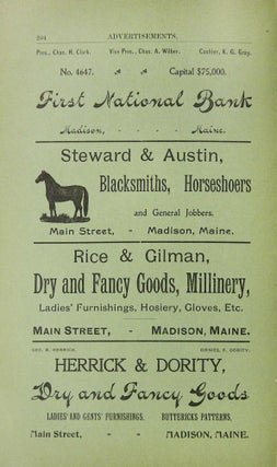 Turner's Skowhegan, Norridgewock and Madison Directory of the Inhabitants, Institutions, Manufacturing Establishments, Business Firms, Societies, County Census, Etc.