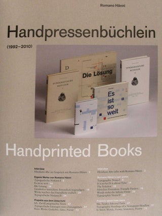 Handprinted Books 1992 - 2010 (Handpressenbüchlein)