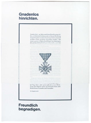 Item #25536 Merciless Execution. Friendly Pardon. or Gnadenlos hinrichten. Freundlich begnadigen....