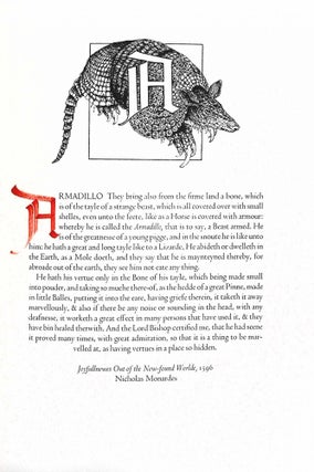 An Odd Bestiary, or a compendium of instructive and entertaining descriptions of animals, culled from five centuries of travelers' accounts, natural histories, zoologies, &tc., by authors famous and obscure, arranged as an Abecedary. Designed and illustrated by Alan James Robinson text compiled and annotated by Laurie Block. 2 Volumes