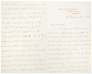 Item #25654 ALS Letter to Joseph Hatton. Justin McCarthy