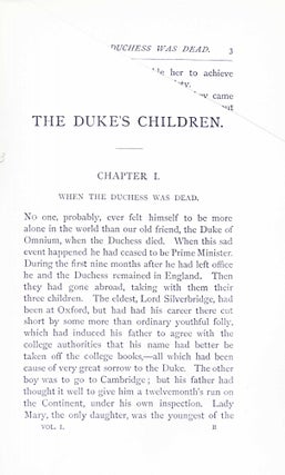 The Duke's Children 3 Volumes