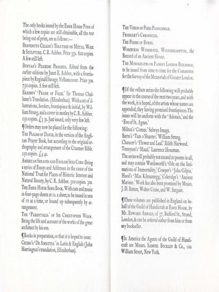 Essex House Prospectus and Order Form for The Old Palace of Bromley