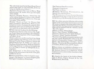 Essex House Prospectus and Order Form for The Old Palace of Bromley