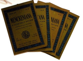 Item #26927 Menckeniana: A Quarterly Review. 4 issues from 1976. Betty Adler, founding