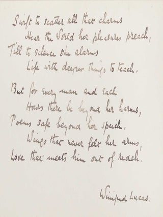 Poems, with small collection of handwritten letters and copies of poems