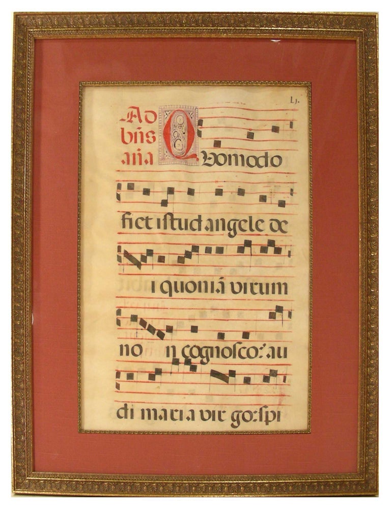 Item #27090 Leaf from Medieval Antiphonal. Unknown.