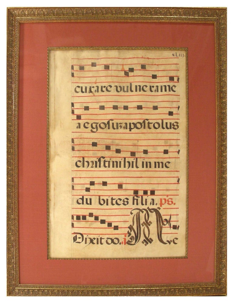 Item #27091 Leaf from Medieval Antiphonal. Unknown.