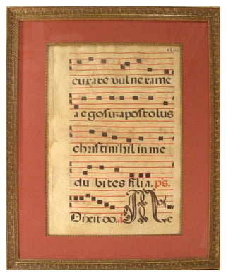 Item #27091 Leaf from Medieval Antiphonal. Unknown