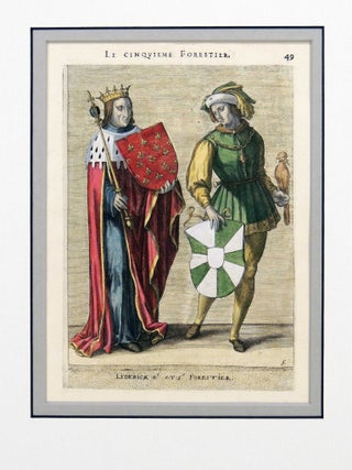 Item #27221 Print of The Fifth Forestier of Flanders from The Genealogies and Descendents of...