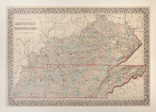 Item #27287 Map of Kentucky and Tennessee. Samuel Augustus Mitchell
