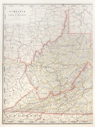 Item #27288 Map of Western Half of Virginia and West Virginia. George F. Cram