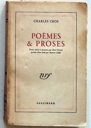 Item #27370 Poemes & Proses. Textes choisis et presentes par Henri Parisot precedes d'une etude...