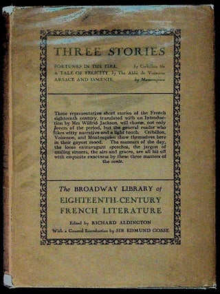 Item #27624 Three Stories. translated, introductions by