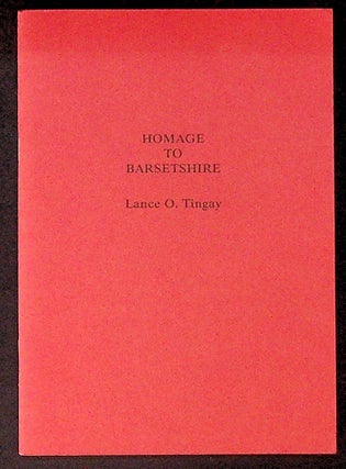 Item #27660 Homage to Bersetshire: A Radio Script. Lance O. Tingay