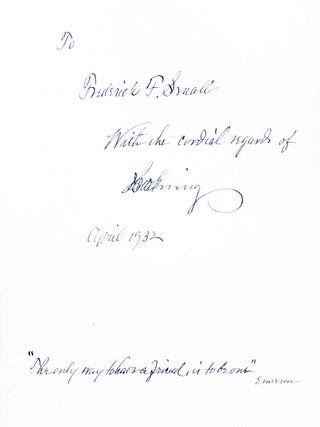 Random Notes on Colonial Furniture. A Paper Read Before the Connecticut Historical Society in 1922 and Now Revised