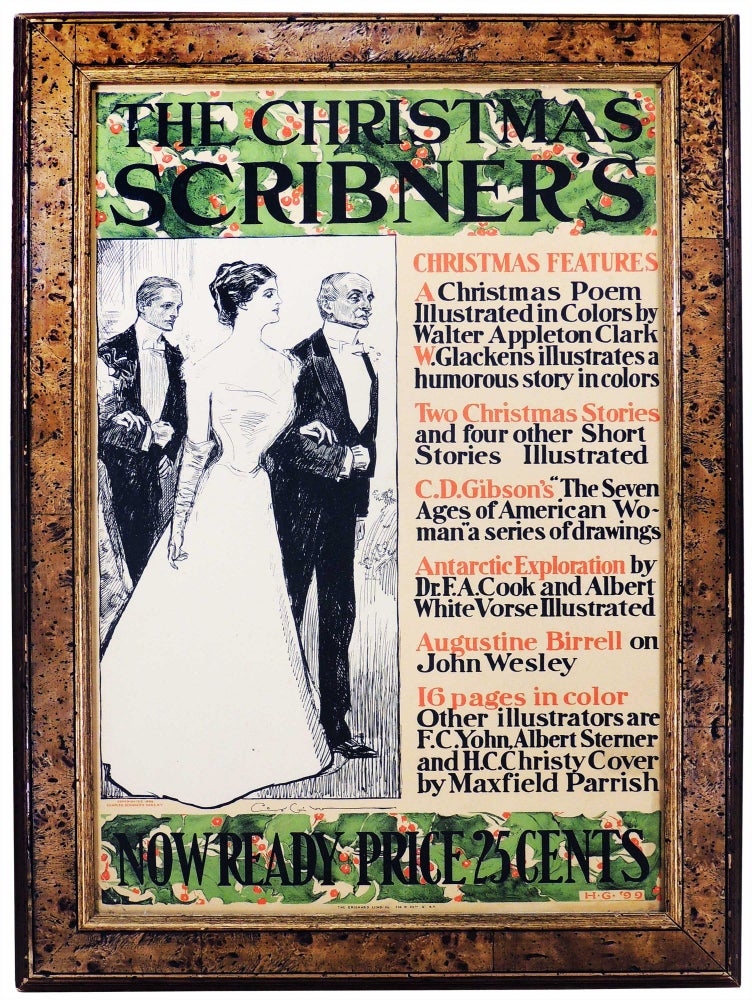 Item #27791 The Christmas Scribner's [Original Advertising Poster]. Scribner's.