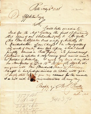 Item #27956 Handwritten Letter to Daniel Appleton]. N. C. Brooks