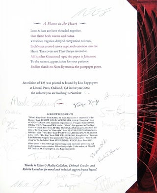 A Flame in the Heart. A Love/Hate Anthology