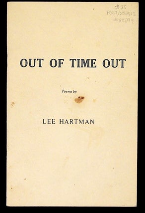 Item #28299 Out of Time Out. Lee Hartman