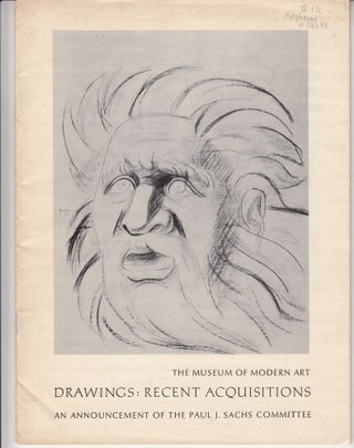 Item #28688 Drawings: Recent Acquisitions. An Announcement of the Paul J. Sachs Committee. The...