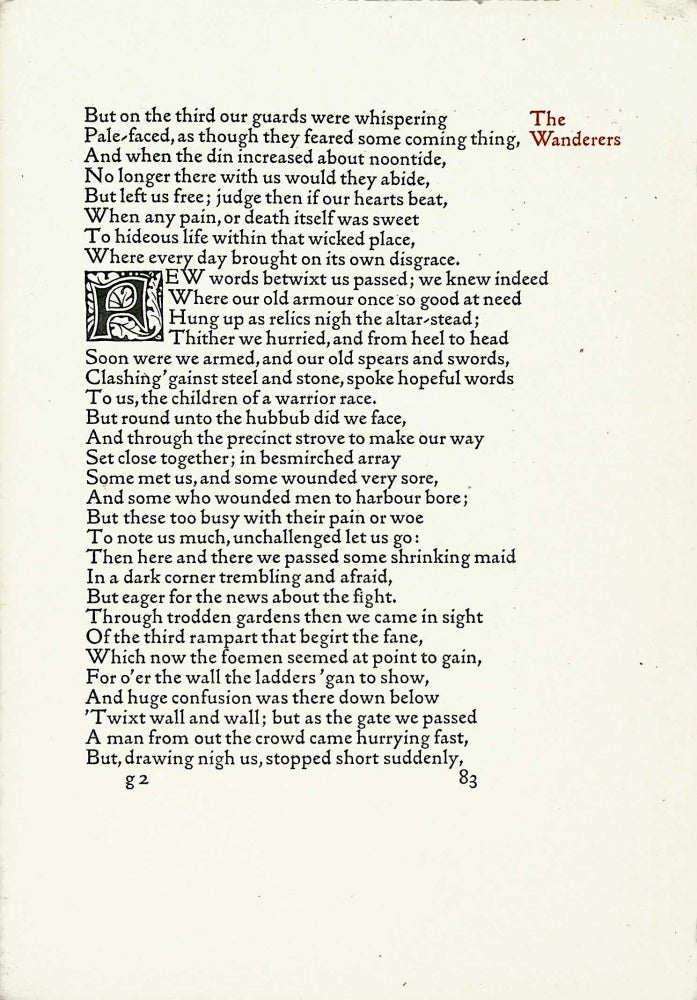Item #29320 Six Kelmscott Press Leaves from The Earthly Paradise. Kelmscott Press, William Morris.