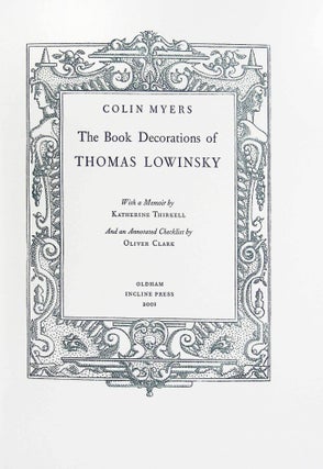 The Book Decoration of Thomas Lowinsky