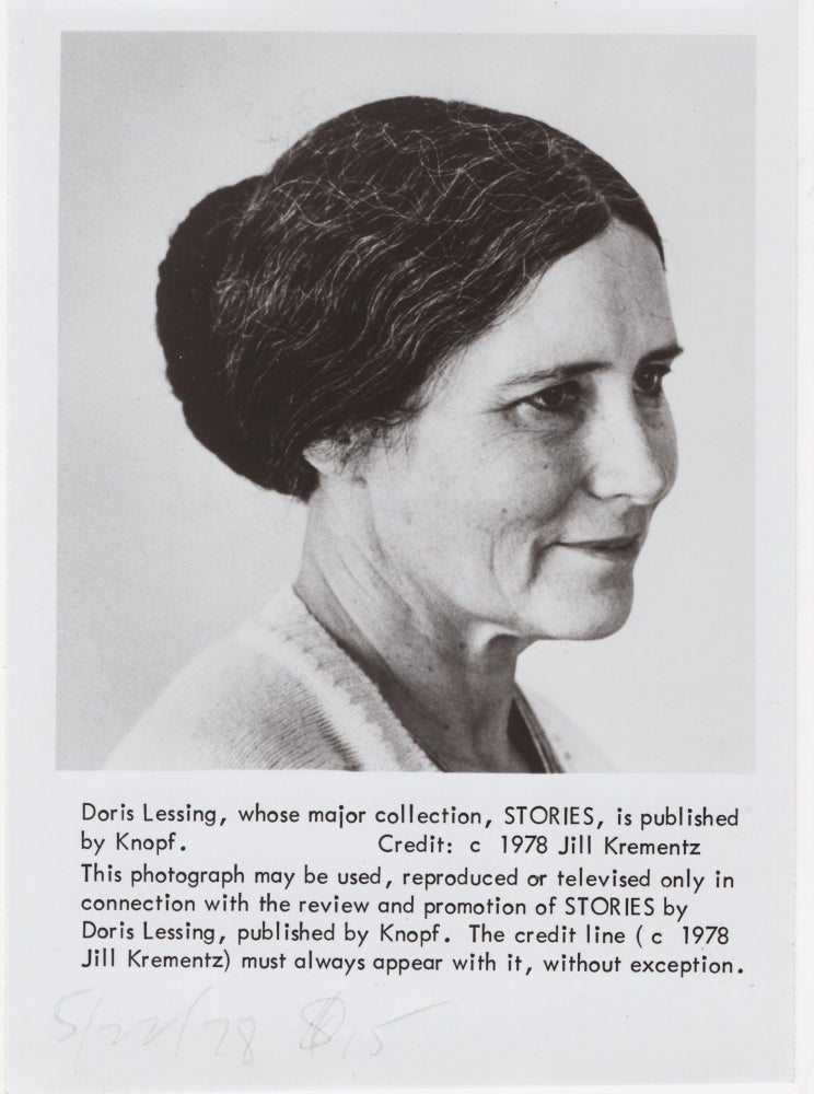 Item #29850 Photograph of Doris Lessing. Doris Lessing, Jill Krementz, photographer.