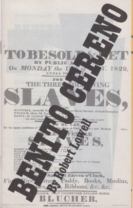 Item #29888 Benito Cereno. Program for the British premiere of Benito Cereno directed by Jonathan...