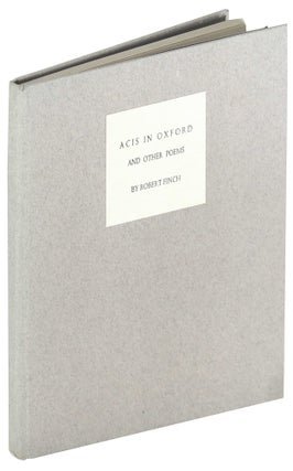 Item #29914 Acis in Oxford and other poems. Herbert Davis, Robert Finch